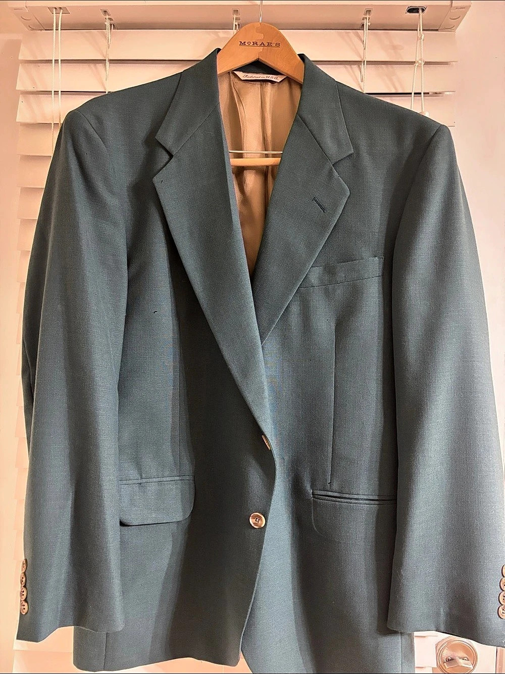 Stafford Men's Green Polyester Sport Coat Like New